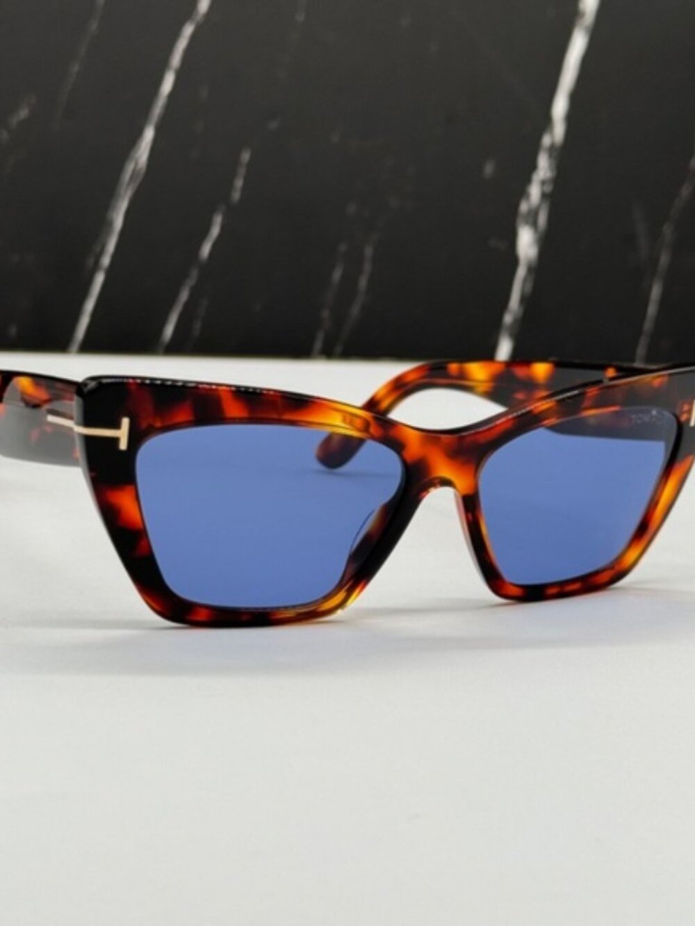 NEW TOM FORD TF871 55V WOMEN CAT EYE SUNGLASSES TOM FORD WYATT FT0871/S 55V - Picture 4 of 9